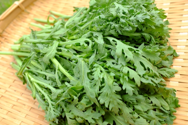 ザルで干す